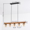 Koyoto Lampadario a sospensione, Lampada a sfera, Lampada a sospensione Écru, Nero, 5-Luci