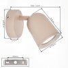 Lemak Applique, Faretto da parete LED Sabbia, 1-Luce