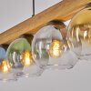Koyoto Lampadario a sospensione, Lampada a sfera, Lampada a sospensione Écru, Nero, 5-Luci