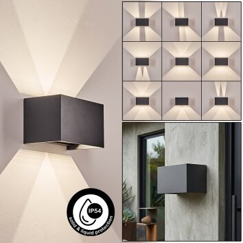Tamarin Lampada da parete per esterno, Lampade Up & Down, Applique LED Antracite, 1-Luce