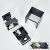 Almodofa Lampada da parete per esterno, Lampade Up & Down, Applique LED Antracite, 1-Luce, Sensori di movimento