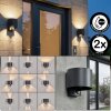 Almodofa Lampada da parete per esterno, Lampade Up & Down, Applique LED Antracite, 1-Luce, Sensori di movimento