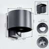 Almodofa Lampada da parete per esterno, Lampade Up & Down, Applique LED Antracite, 1-Luce, Sensori di movimento