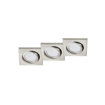 Trio Lampada da incasso LED Nichel opaco, 3-Luci