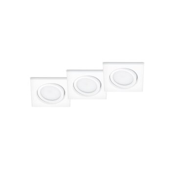 Trio Lampada da incasso LED Bianco, 3-Luci