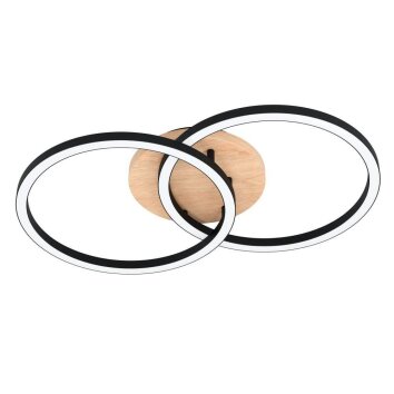 Eglo LOMALTAS-Z Plafoniera LED Marrone, Nero, 4-Luci, Cambia colore