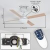 Lenok Lampada con ventilatore LED Bianco, 1-Luce, Telecomando