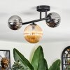 Chehalis Plafoniera, Lampada a sfera Ambrato, Cromo, Grigio fumo, 3-Luci