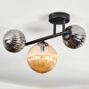 Chehalis Plafoniera, Lampada a sfera Ambrato, Cromo, Grigio fumo, 3-Luci