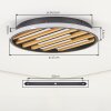 Velani plafoniera LED in legno rotonda da soffitto con listelli decorativi