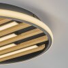Velani plafoniera LED in legno rotonda da soffitto con listelli decorativi