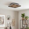Velani plafoniera LED in legno quadrata, lampada da soffitto piatta moderna
