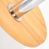Olaris applique da parete in legno, set 2 faretti orientabili con paralume bianco