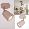 LED faretto da soffitto Lemak moderno, cilindrico orientabile, in Sabbia