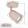 LED faretto da soffitto Lemak moderno, cilindrico orientabile, in Sabbia