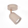LED faretto da soffitto Lemak moderno, cilindrico orientabile, in Sabbia