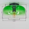 Boza plafoniera in vetro verde sfumato Ø 28 cm, attacco E27 vintage