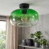 Boza plafoniera in vetro verde sfumato E27 ø 28 cm, stile vintage moderno