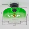Boza plafoniera in vetro verde sfumato E27 ø 28 cm, stile vintage moderno