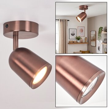 LED Faretto da soffitto Lemak, corpo cilindrico orientabile, per corridoio e ingresso