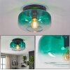Boza plafoniera in vetro verde sfumato, lampada da soffitto rotonda Ø 28 cm