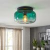 Boza plafoniera in vetro verde sfumato, lampada da soffitto rotonda Ø 28 cm