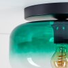 Boza plafoniera in vetro verde sfumato, lampada da soffitto rotonda Ø 28 cm