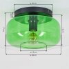 Plafoniera moderna Boza con diffusore bombato in vetro verde, ø 28 cm, E27