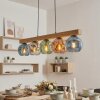 Lampadario a sospensione Ripoll con trave in legno, regolabile in altezza al montaggio