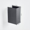 Hoods applique LED da esterno set 2 pezzi IP44 con luce su e giù, 4000 Kelvin