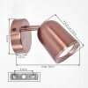 LED Faretto da parete Lemak, schermo cilindrico orientabile con finitura bronzo