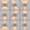 Badajoz applique da parete cubo per esterno, fascio up down con attacco G9
