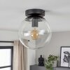 Gastor plafoniera sfera vetro trasparente E27, lampada da soffitto vintage