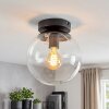Gastor plafoniera sfera vetro trasparente E27, lampada da soffitto vintage