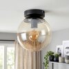 Plafoniera a sfera vintage Gastor con paralume in vetro ambrato ø 20 cm, E27