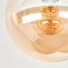 Plafoniera a sfera vintage Gastor con paralume in vetro ambrato ø 20 cm, E27