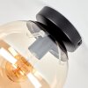 Plafoniera a sfera vintage Gastor con paralume in vetro ambrato ø 20 cm, E27
