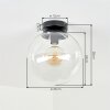 Gastor plafoniera a sfera in vetro trasparente E27, vintage moderna
