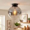 Gastor plafoniera a sfera in vetro fumé, lampada da soffitto vintage E27