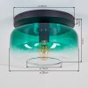Boza plafoniera in vetro verde sfumato E27, lampada da soffitto ø 28 cm