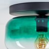 Boza plafoniera in vetro verde sfumato E27, lampada da soffitto ø 28 cm