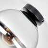 Plafoniera Gastor da soffitto a sfera in vetro fumé E27 vintage