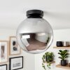 Gastor plafoniera in vetro fumé a sfera E27, design vintage moderno