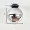 Gastor plafoniera in vetro fumé a sfera E27, design vintage moderno