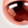 Plafoniera moderna a sfera Gastor con paralume in vetro ramato lucido, ø 25 cm, E27