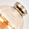 Gastor plafoniera con vetro ambrato a sfera, attacco E27 stile vintage