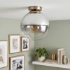 Lampada a sfera Gastor vintage in vetro chiaro effetto fumé, ø 25 cm, E27