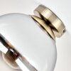 Lampada a sfera Gastor vintage in vetro chiaro effetto fumé, ø 25 cm, E27