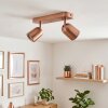 Lemak LED plafoniera a faretti rame, 2 luci GU10 con spot orientabili