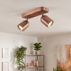 Lemak LED plafoniera a faretti rame, 2 luci GU10 con spot orientabili